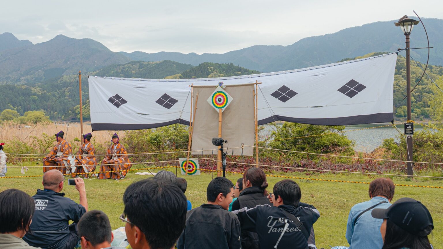 Pre-event view of the field with both target types visible