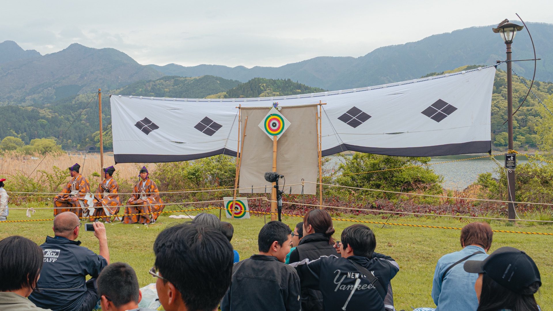 Pre-event view of the field with both target types visible