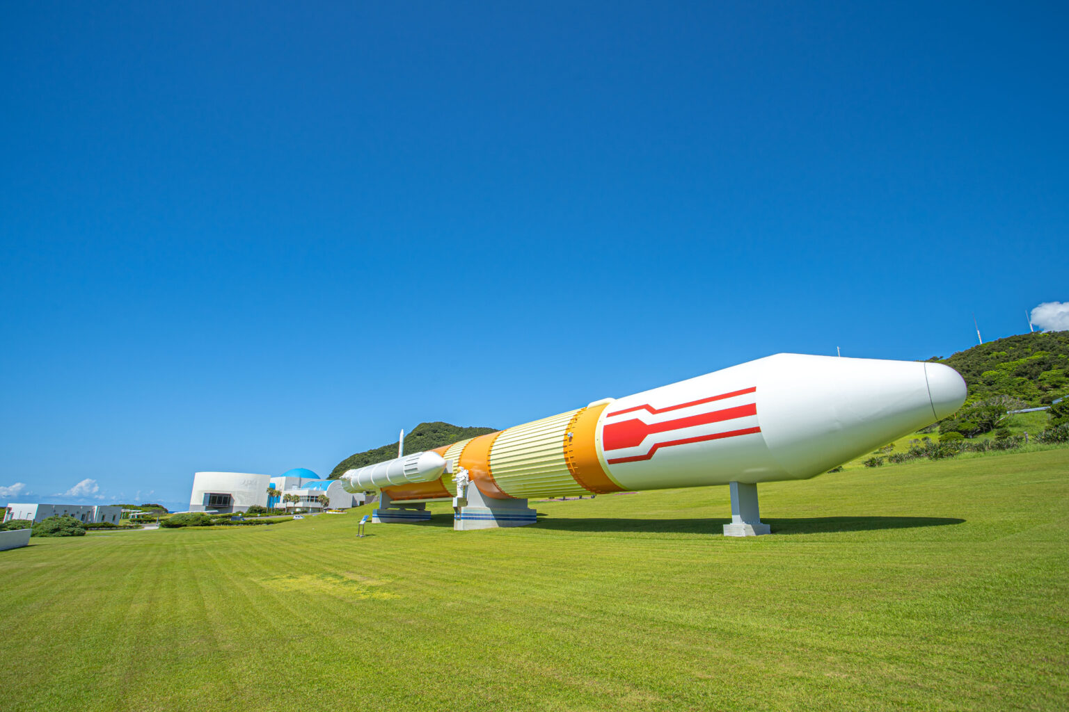 Decommissioned H-II rocket on display at Tanegashima Space Center