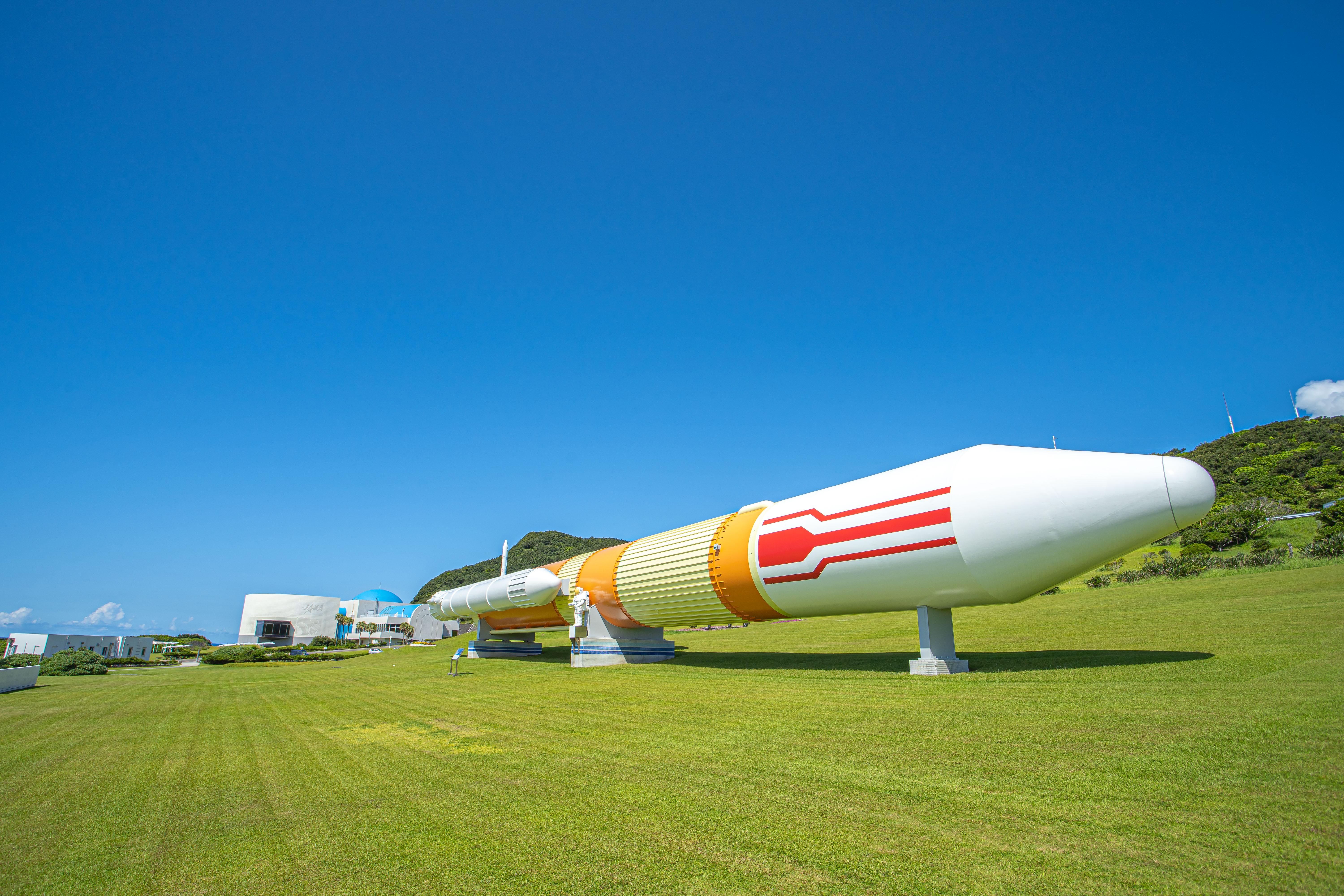 Decommissioned H-II rocket on display at Tanegashima Space Center