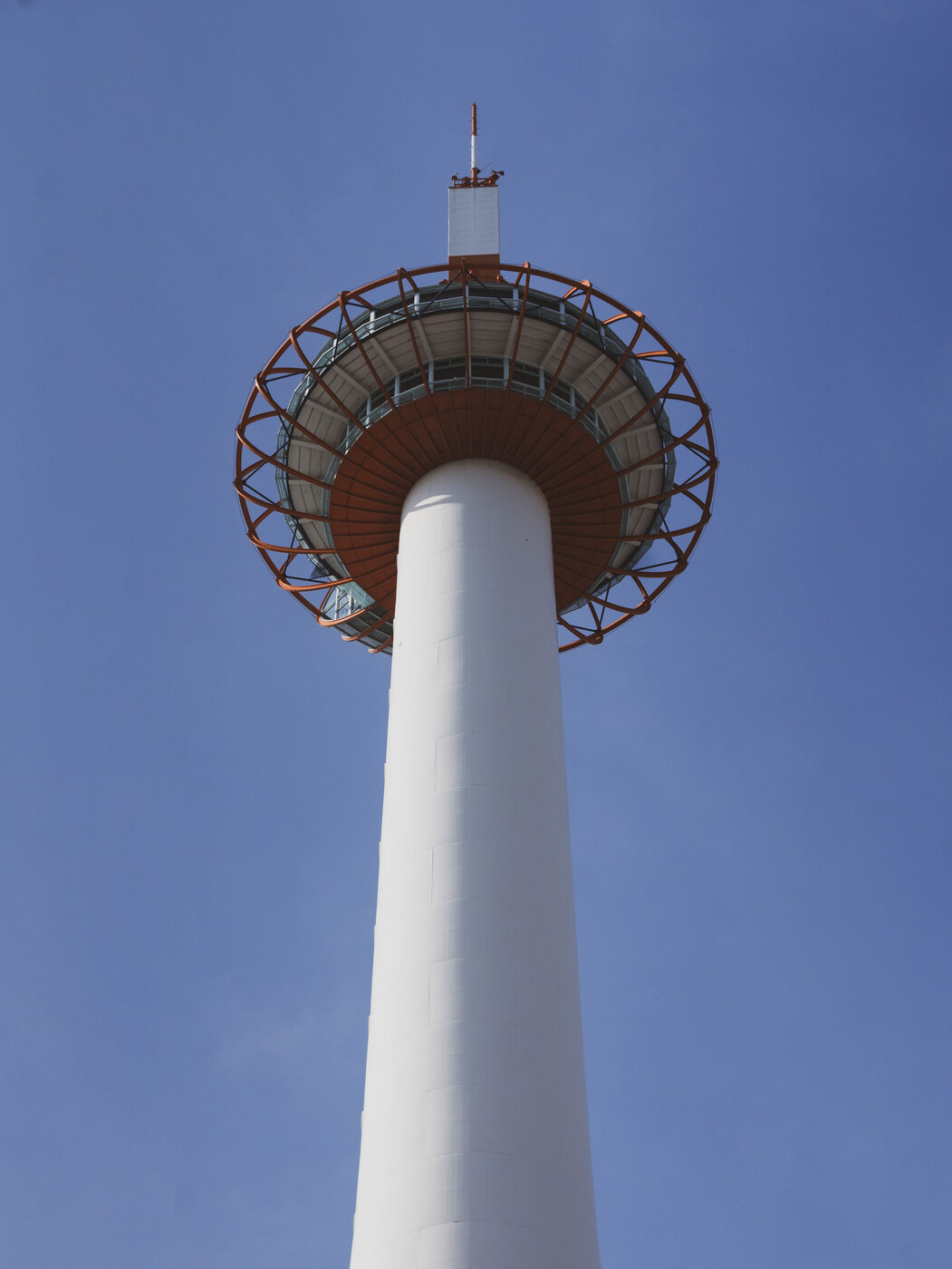 Kyoto Tower and the north side of Kyoto Station seen together from across the street