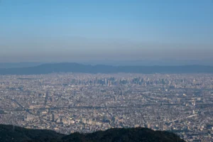 View over Kobe and Osaka Bay from Mt Rokko Garden Terrace, Hyogo