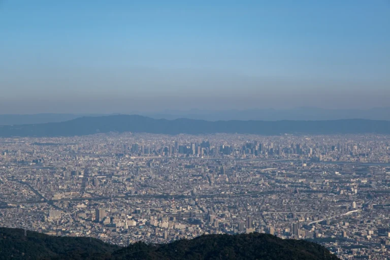 View over Kobe and Osaka Bay from Mt Rokko Garden Terrace, Hyogo