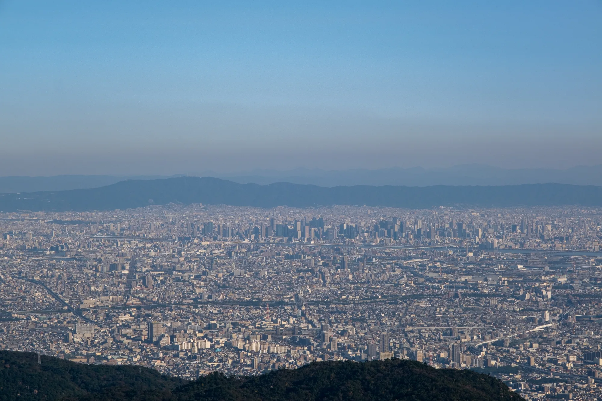 View over Kobe and Osaka Bay from Mt Rokko Garden Terrace, Hyogo