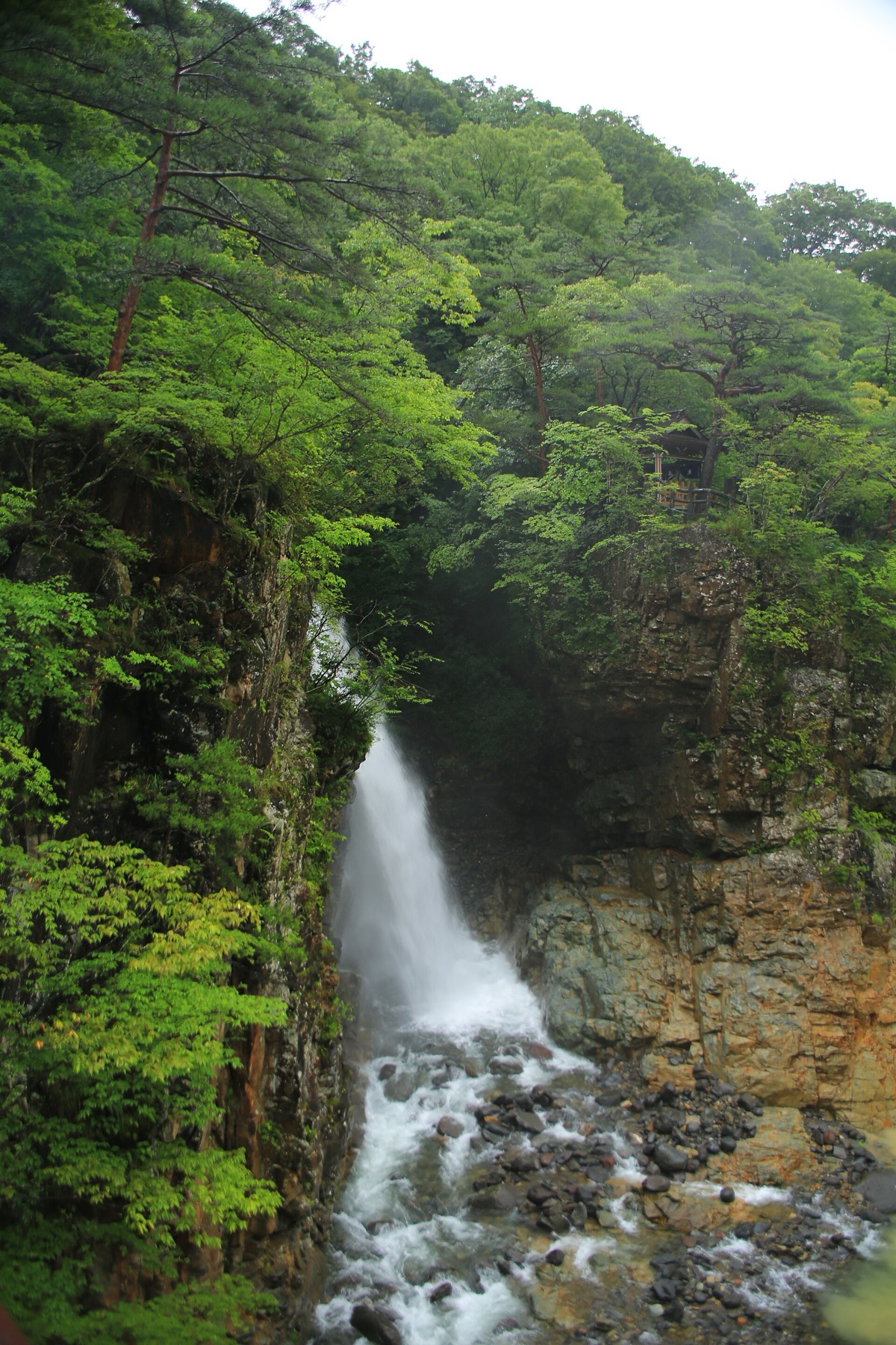 Nijimi Falls in the Ryuokyo gorge near Kinugawa Onsen