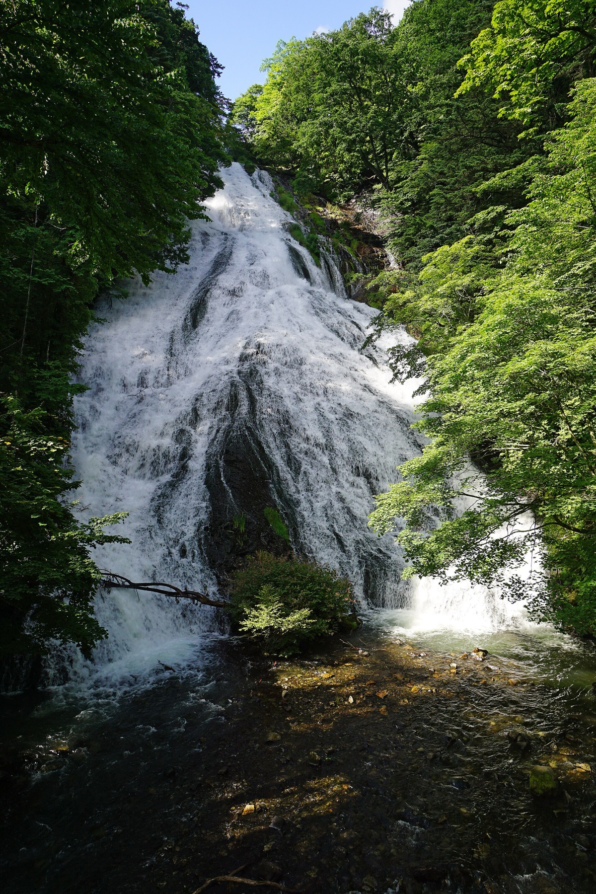 Yudaki Falls pouring from Lake Yunoko in Okunikko
